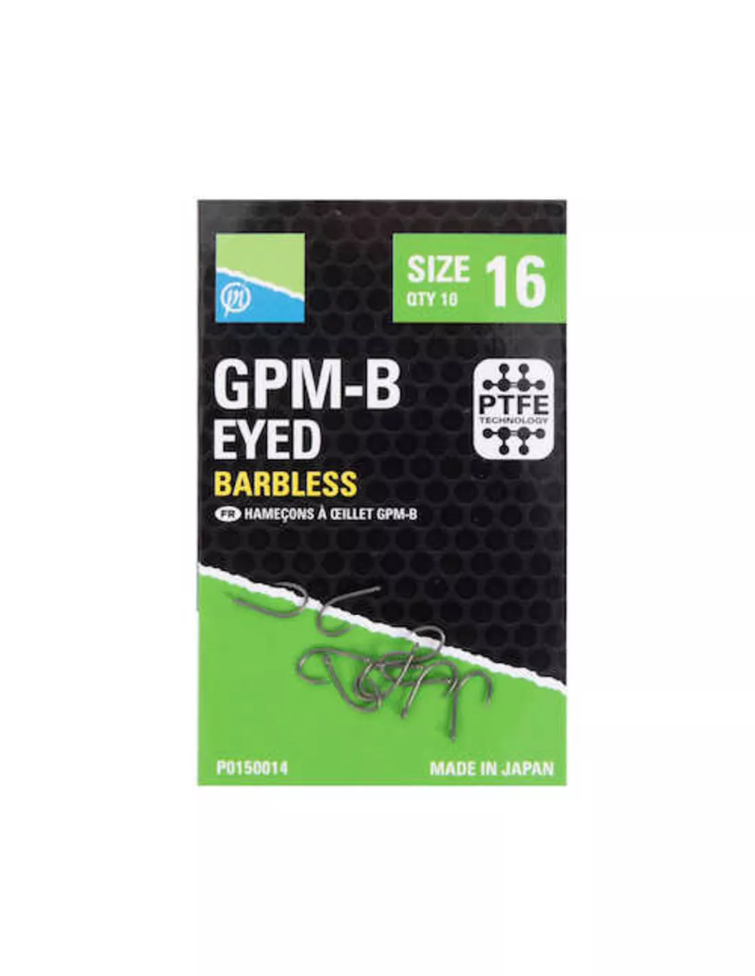 PRESTON HOOK GPM-B EYED BARBLESS 1 PRESTON HOOK GPM-B EYED BARBLESS
